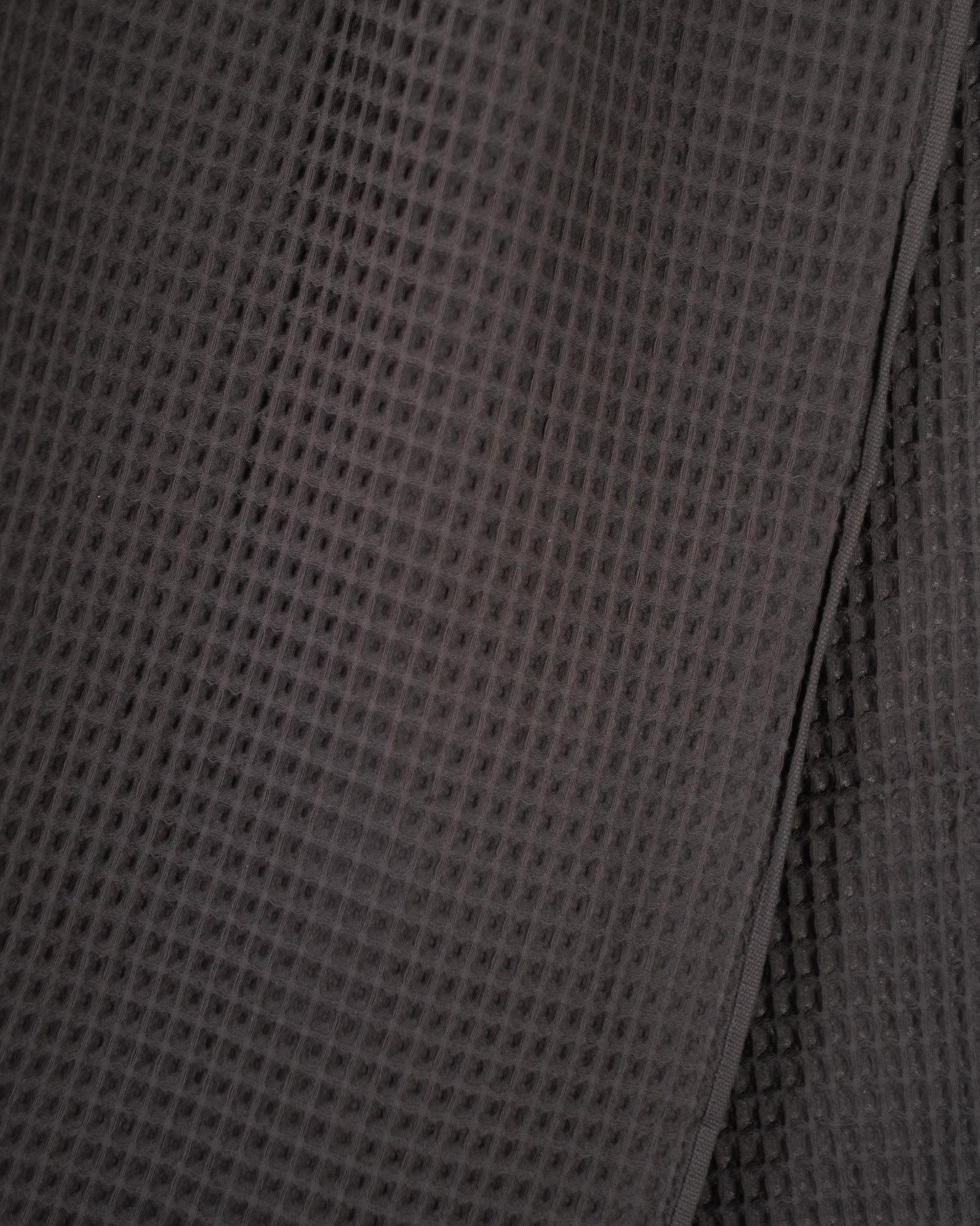 Waffle Turkish Cotton Bath Towels in Charcoal