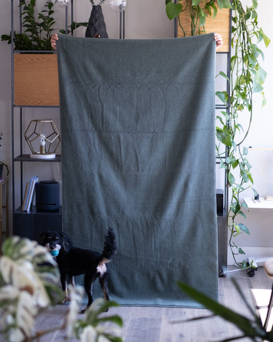 The Luxe Hand Towels in Jade