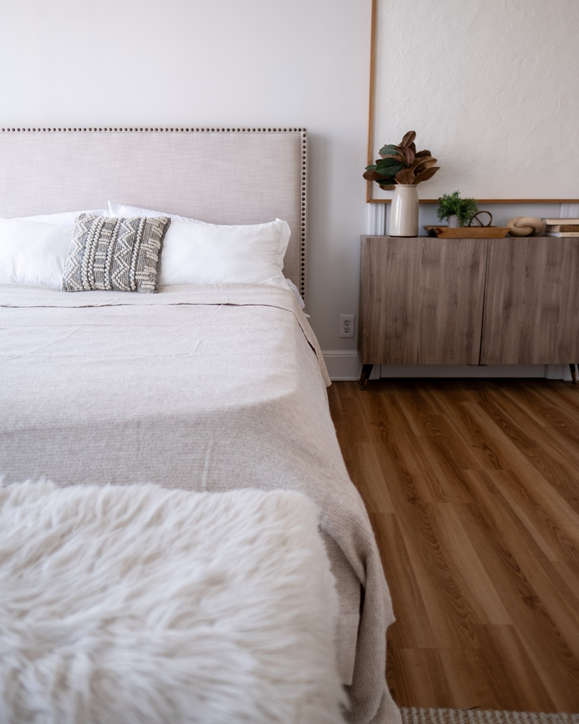 The Micro Waffle Wool Blanket in Bone