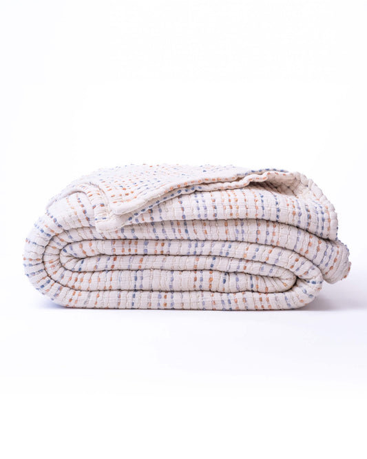 The Stitched Cotton Quilt in Rainbow