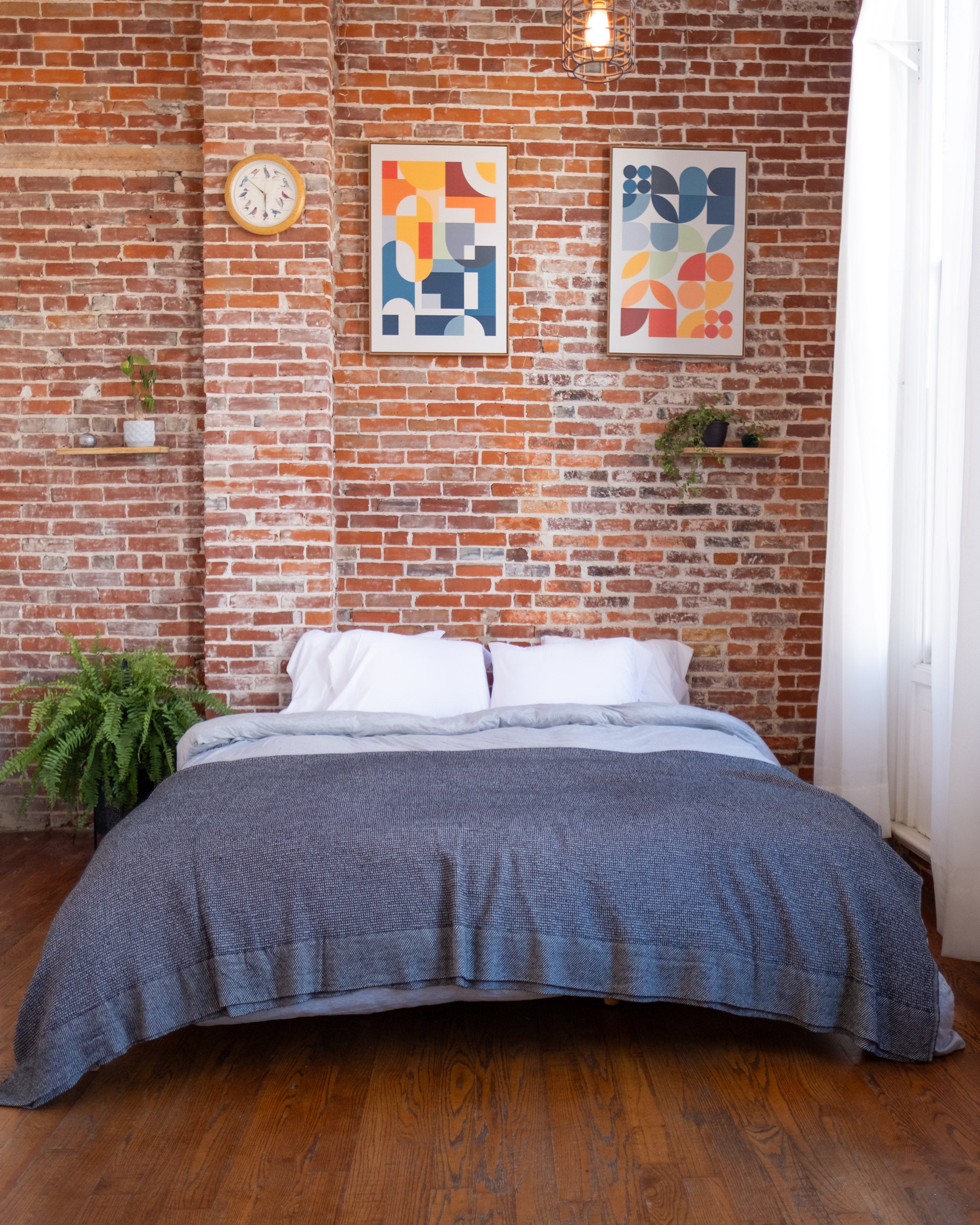 The Micro Waffle Wool Blanket in Charcoal