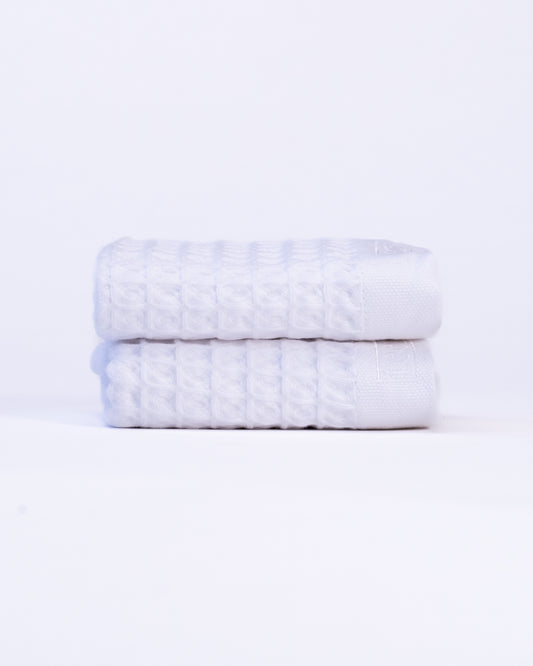 The Waffle Hand Towels in White