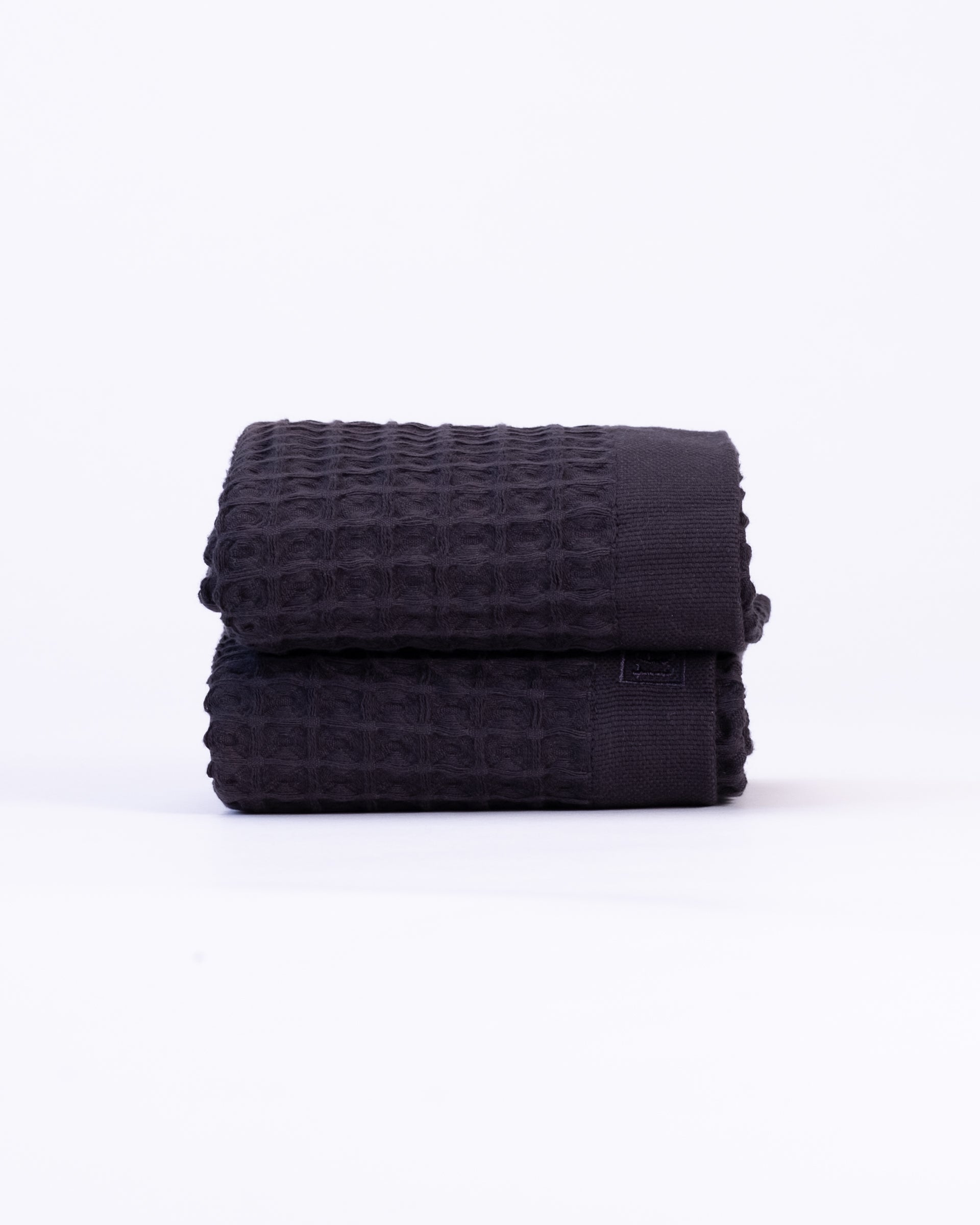 The Waffle Hand Towels in Charcoal