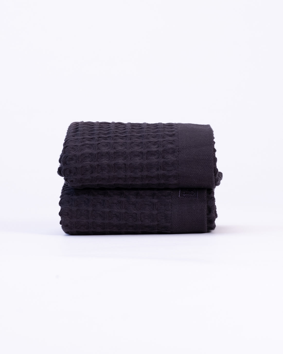 The Waffle Hand Towels in Charcoal