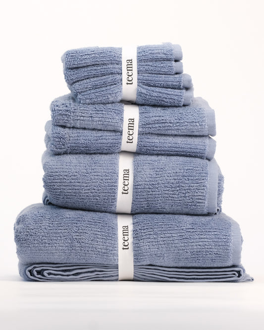 The Ribbed Washcloths in Spa
