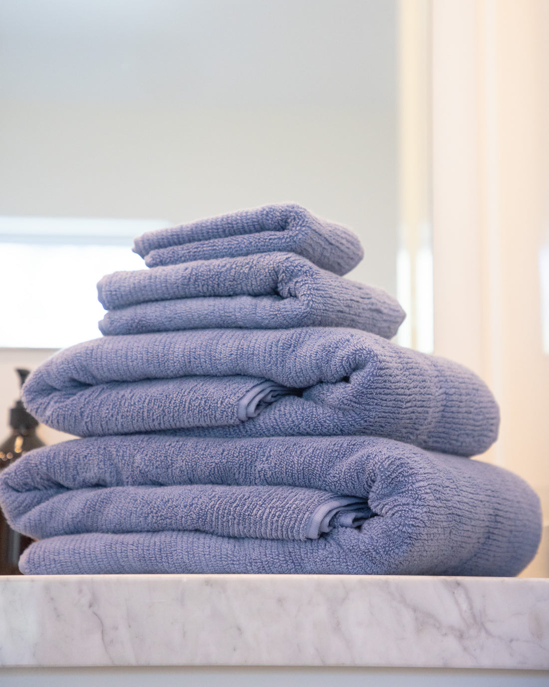 The Ribbed Washcloths in Spa