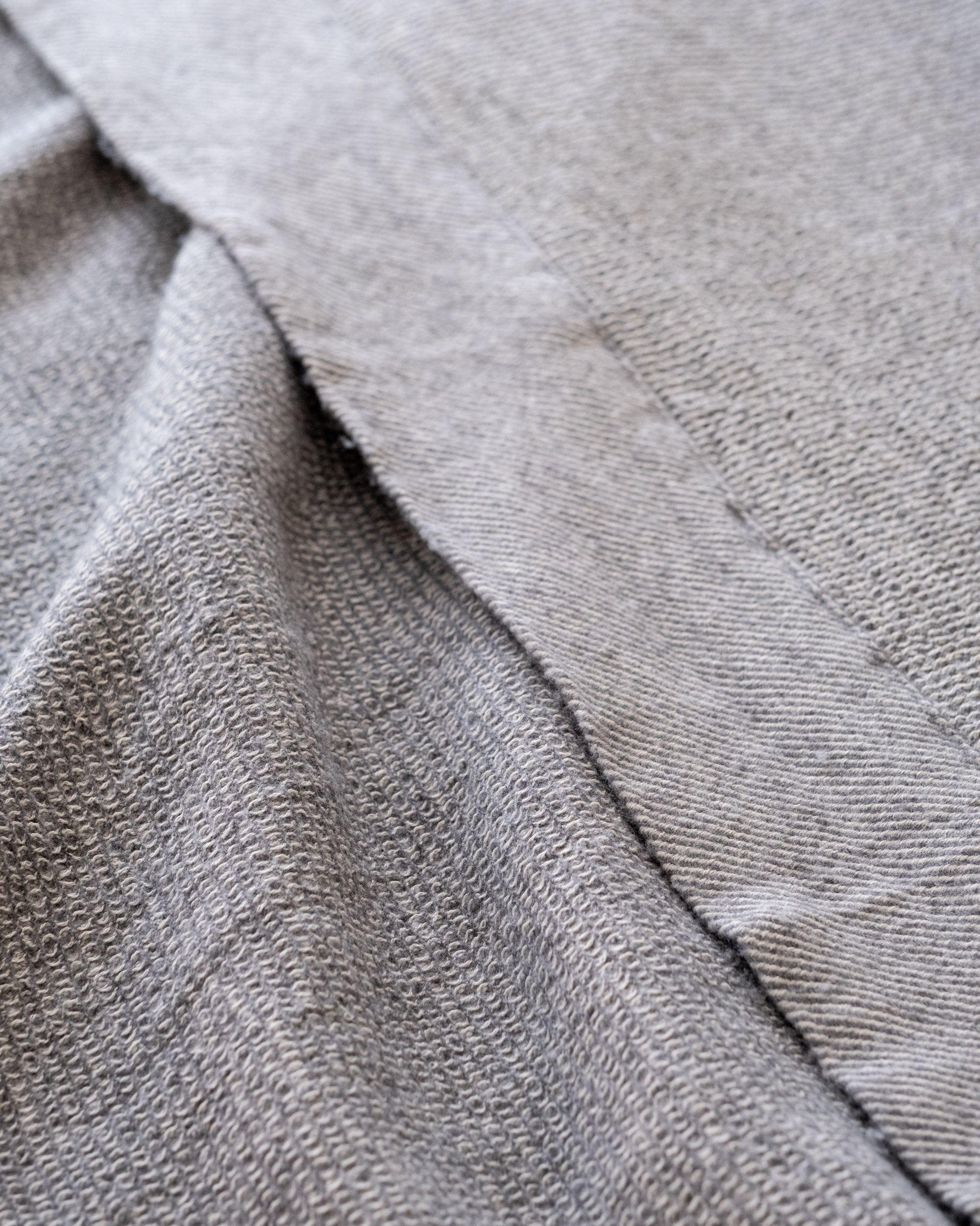 The Micro Waffle Wool Blanket in Stone
