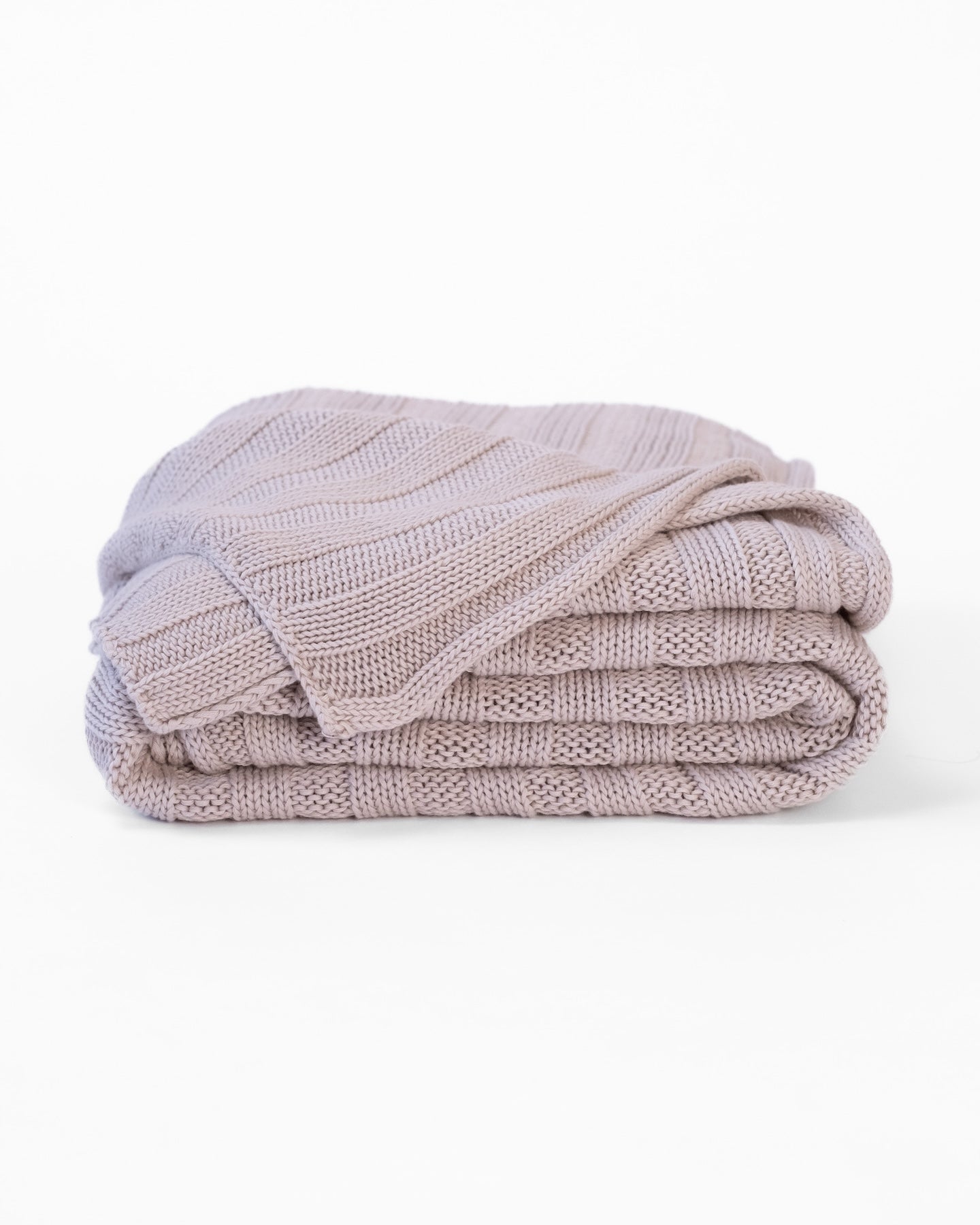 The Rib Knit Throw in Bone