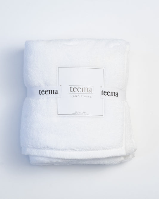 The Luxe Hand Towels in White