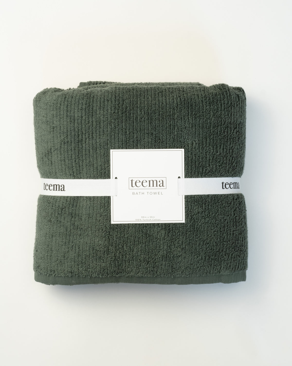 Ribbed Bath Towels in Jade