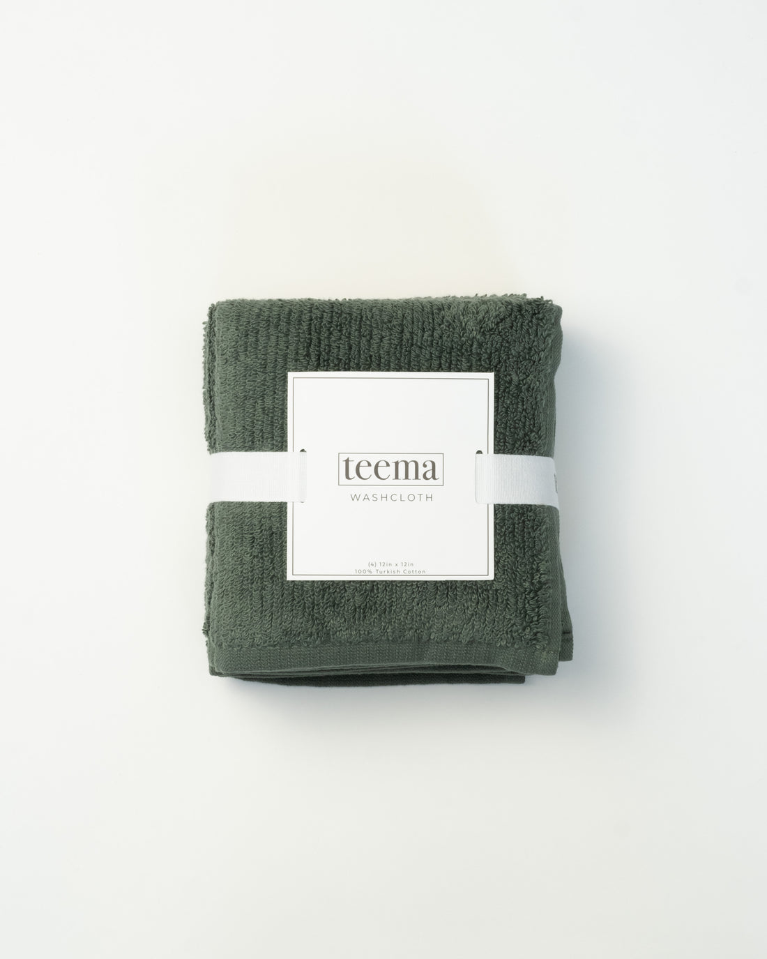 The Ribbed Washcloths in Jade
