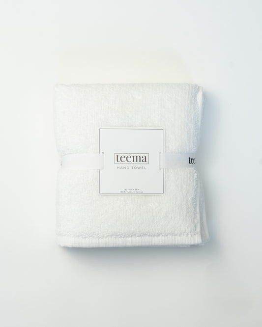 The Ribbed Hand Towels in White