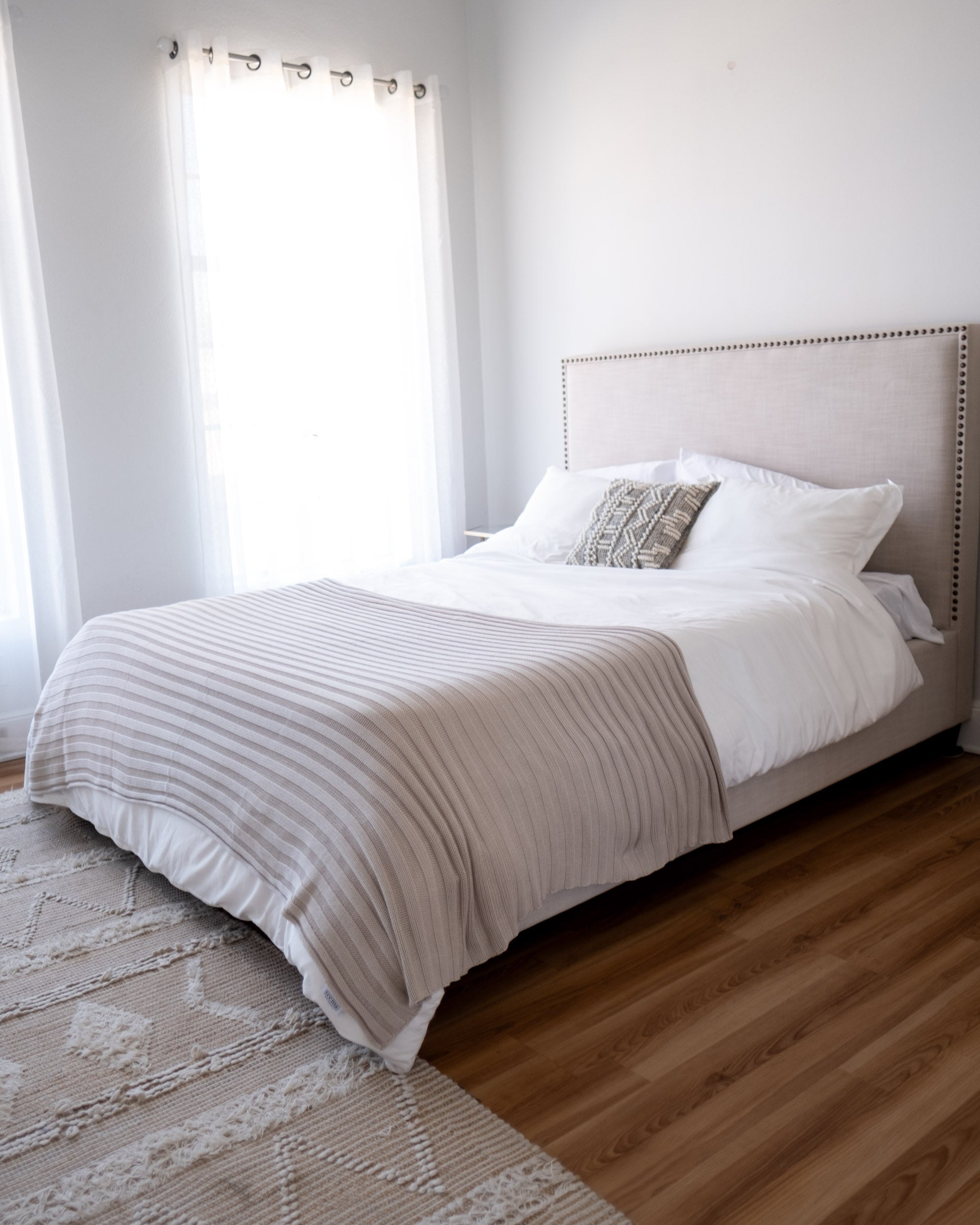 The Rib Knit Throw in Bone